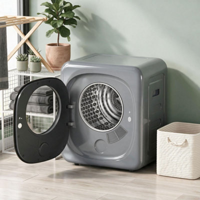 Homcom Compact Dryer Machine With 5 Modes, 4Kg Small Tumble Dryer, Silver - Image 8