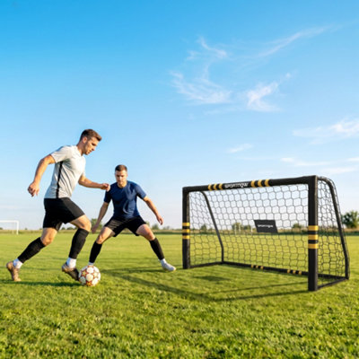 Sportnow Unisex Yellow Football Goal, 6 X 4Ft Portable Football Net With Epe Foam Padding In - Image 3