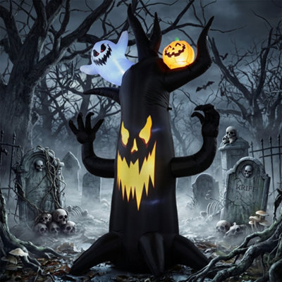 B&Q -  8 Ft Halloween Inflatable Spooky Tree With Built-In Led Lights