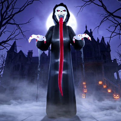 B&Q -  10 Ft Halloween Inflatable Skeleton With Built-In Led Lights