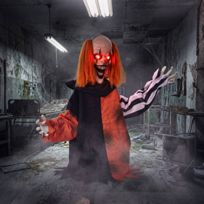 B&Q -  Animated Halloween Clown With Face Changing Animatronics - Image 7