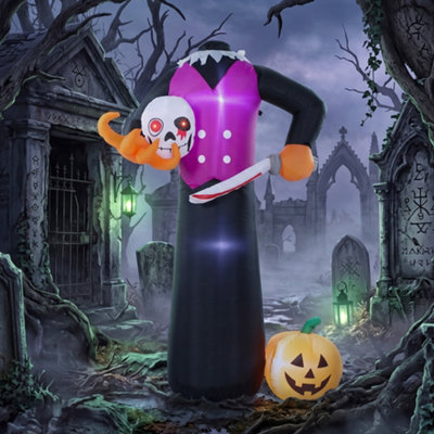 Headless Skeleton with Pumpkin 185cm Halloween Inflatable LED Blow Up Outdoor - Image 6
