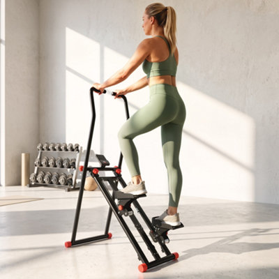 Sportnow Unisex Black Foldable Stair Stepper For Home Gym W/ 3 Resistances In - Image 6
