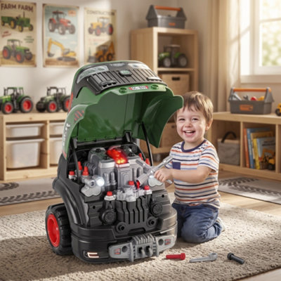 Aiyaplay Unisex Green Kids Truck Engine Toy With Spray Lights Sounds For 3-6 Years, Size 3 - Image 2