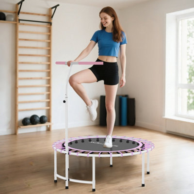 Sportnow Unisex Purple 40" Fitness Trampoline With 5-Level Adjustable Handle, - Image 5