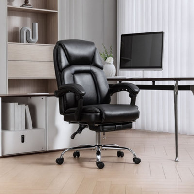 B&Q -  Office ChairComputer Desk Chair With Spring CushionBlack