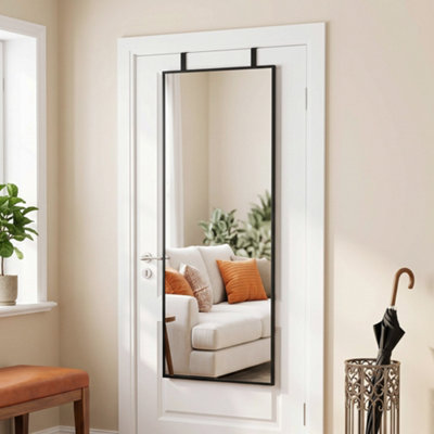 Homcom Unisex Black 40 X 110 Cm Full Length Wall Mirror With Adjustable Hooks, 110Cm - Image 6