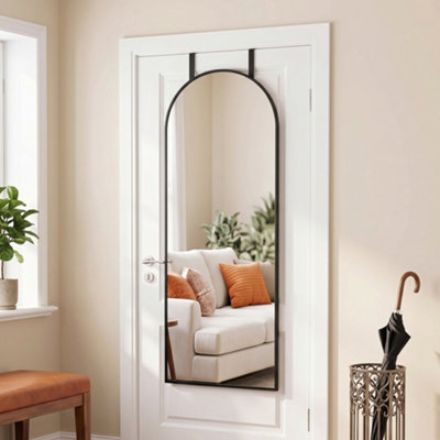 Rackhams Black 40 X 110 Cm Full Length Hanging Mirror, Arched Mirror, - Image 6
