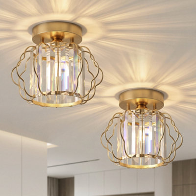 Rackhams Light/Gold Crystal Ceiling Fixtures, Ceiling Ing, 2 Pack - Tone - Image 7