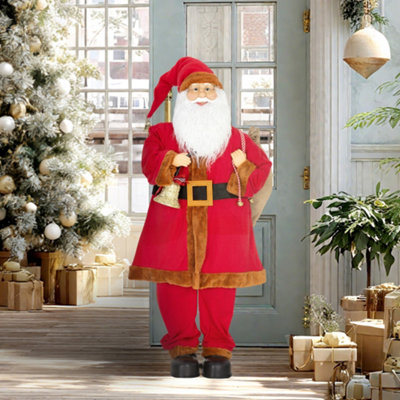 Homcom Musical Animated Santa Claus With Music, Dancing, Bell And Sack