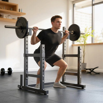 Sportnow Adjustable Squat RackBarbell Rack StandMax Load 300Kg from B&Q