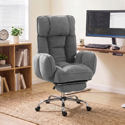 Homcom Unisex Dark Grey Executive Office Chair Height Adjustable, Small - Image 6