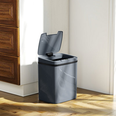 Homcom Sensor Bin, Automatic Touchless Kitchen Bin, Battery Operated 15L