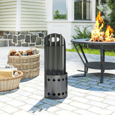 B&Q -  4 Pcs Fireplace Companion SetMetal Fireside Companion SetBlack