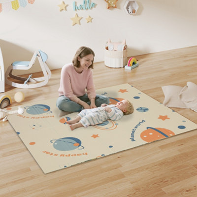 Aiyaplay Baby Play MatDouble Sided Crawling MatAstronaut & Planet Theme from B&Q