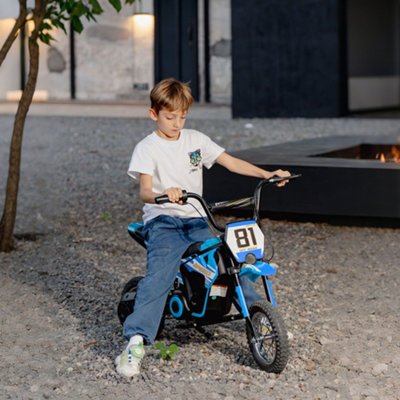 AIYAPLAY Kids 24V Ride On Motorcycle Blue Metal 24V - Image 5