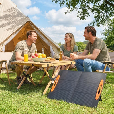 B&Q -  100W Portable Solar Panel Solar Charger With Usb-A & Usb-C Output