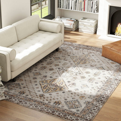 B&Q -  Flannel Non-Slip Washable Rug For Living Room290 X 200 CmBeige