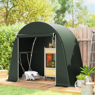 Outsunny 8 X 4 Ft Garden Storage Shed Tent Bike TentGreen from B&Q