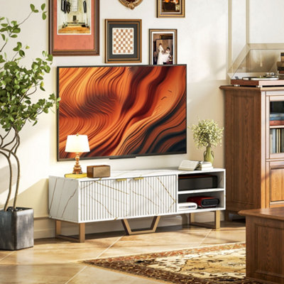 B&Q -  Tv UnitTv Stand Cabinet With Shelves And Storage CupboardWhite