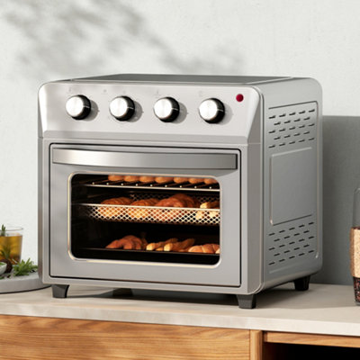 Homcom 24L Air Fryer Oven, Small Electric Oven, Grill, Roast, Bake, 1600W