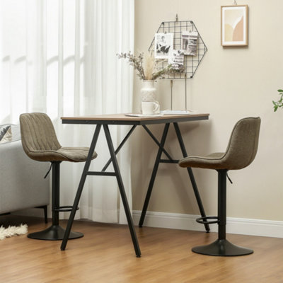 Homcom Bar Stools Set Of 2Modern Armless Bar ChairsBrown from B&Q