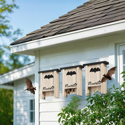 Pawhut 3Pcs Bat Boxes Designed To Attract Bats18 X 6 X 22.5 Cm from B&Q