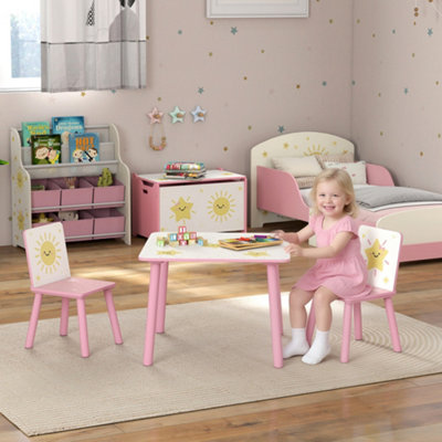 AIYAPLAY Kids Table Set - 3 Piece - Pink - Girls - Image 7