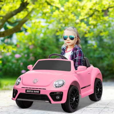 Aiyaplay Volkswagen Beetle Licensed 12V Ride On Car W/ Remote ControlPink from B&Q