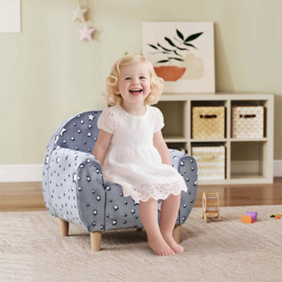 B&Q -  Kids ArmchairGlow In The Dark Chair For BedroomGrey