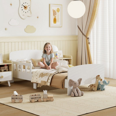 AIYAPLAY Kids Toddler Bed Frame - White - Image 7