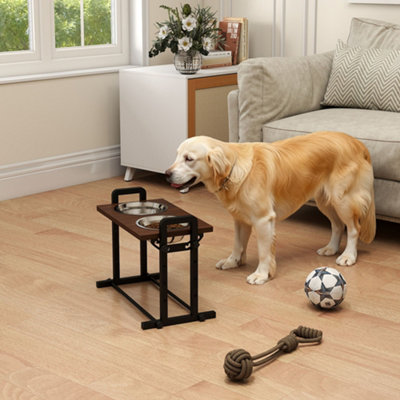 B&Q -  Raised Dog Bowls With 4 Heights Adjustable And 3 Adjustable Angles