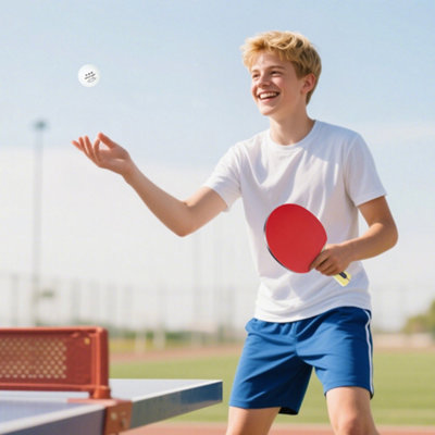 B&Q -  Table Tennis RacketsPortable Table Tennis Set W/ 4 Bats8 Balls