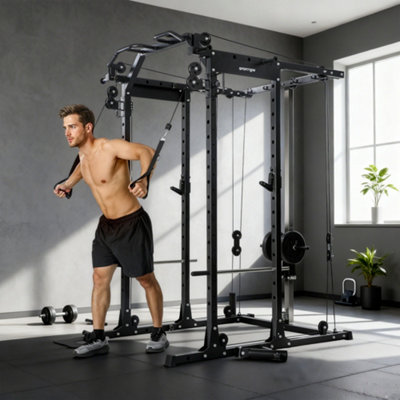 B&Q -  Cable Crossover Machine300Kg Multi Gym Cable Pulley System