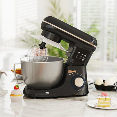 B&Q -  Electric Stand Mixer4.5L Food Mixer With Dough HookWhiskBlack