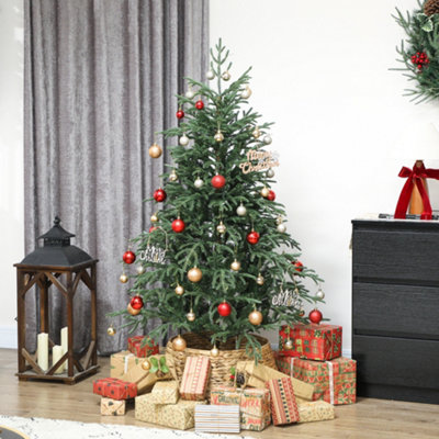 HOMCOM Christmas Tree, Full Spruce Xmas Tree, Easy Assembly in Green | Size: 5ft - Image 11