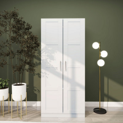 B&Q -  Wardrobe For BedroomDouble Wardrobe With Hanging RailWhite
