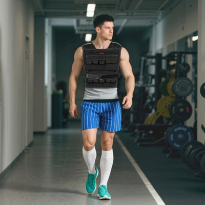 Sportnow 20Kg Adjustable Weighted Vest With 20 Metal WeightsRunning Weight Vest from B&Q