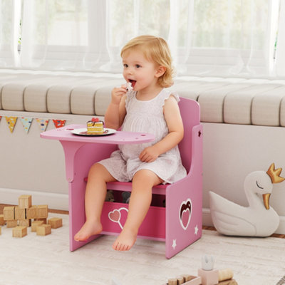 Aiyaplay Kids Table And Chair SetToddler Desk Chair With Storage Bins from B&Q