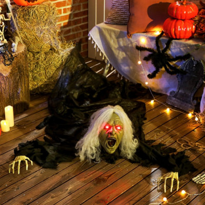 Outsunny Red 183 Cm Life Scary Halloween Decorations, Battery Operated Large