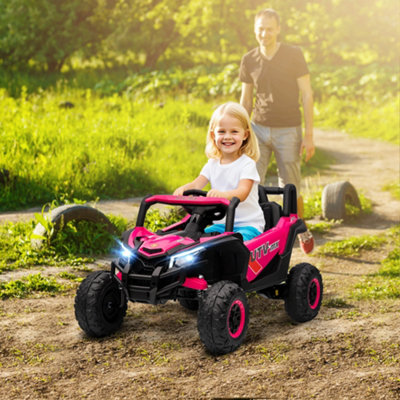 B&Q -  Kids Electric Car With Remote Control For Kids 3-5 YearsPink