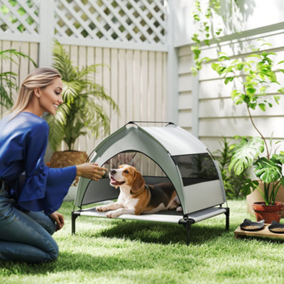 Portable Elevated Dog Bed With Removable Canopy, 76 X 61 X 60 Cm - Image 4