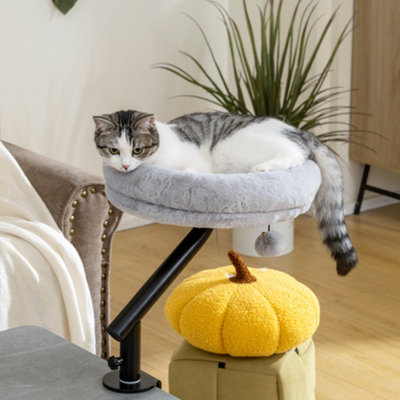 Pawhut Cat Bed For Desk, 360° Rotatable Adjustable Cat Nest Hammock - Image 10