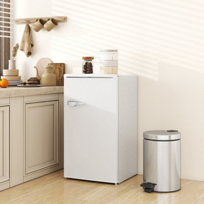 Homcom 85L Freestanding Under Counter Fridge With Chiller BoxWhite from B&Q