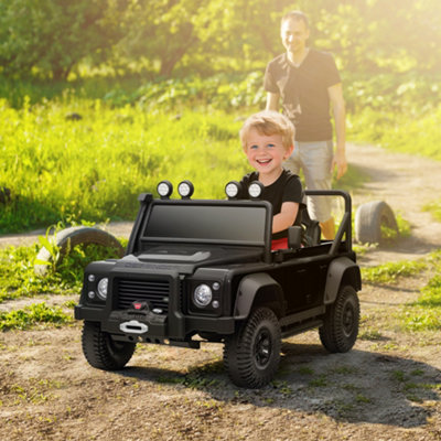 Aiyaplay Kids Ride On Car, 12V Battery-Powered Electric Car With Remote Black