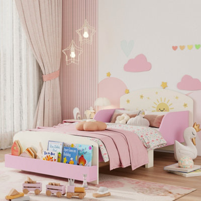 Aiyaplay (Pink) Toddler Bed, Themed Kids Bed Frame With Storage - Image 11