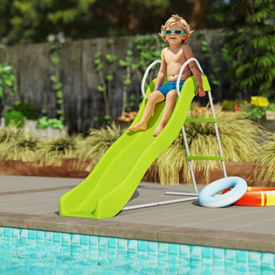 Aiyaplay Freestanding Slide For Kids With Climbing Ladder, Green