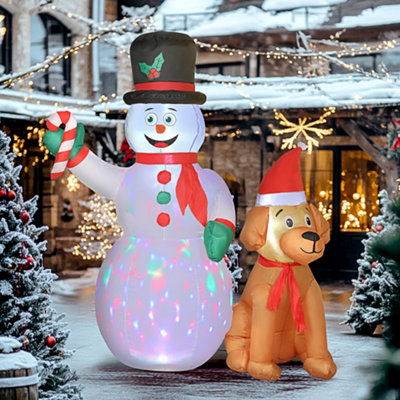 Outsunny Light Blow Up Christmas Inflatable Decoration With Built-In Led 6Ft