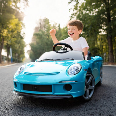Aiyaplay Electric Car For Kids 12V Licensed Ruf Gt For 3-5 YearsBlue