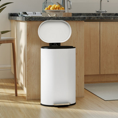 Bobobiy Cream 30 L Modern Curved Kitchen Bin - Image 9